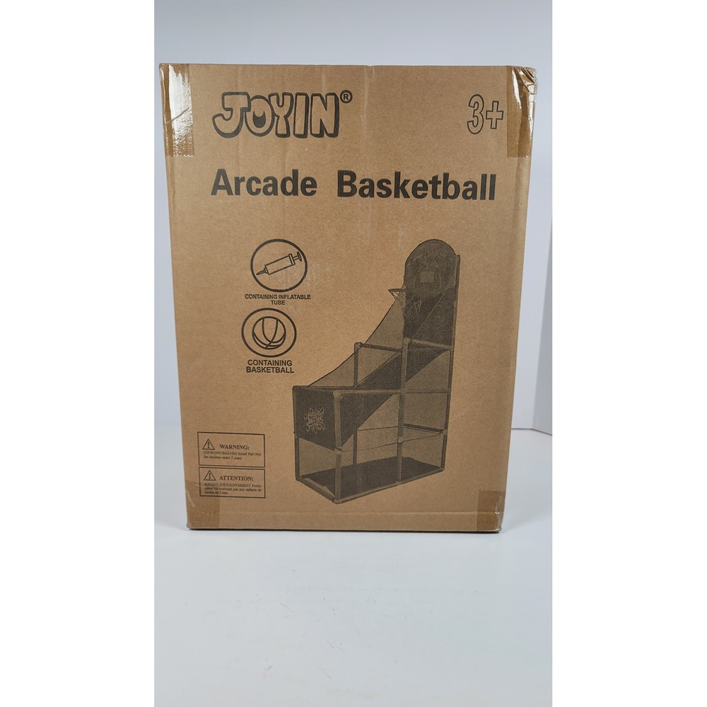 JOYIN Arcade Basketball Game Set for Kids 3+ with Inflatable Ball and Pump